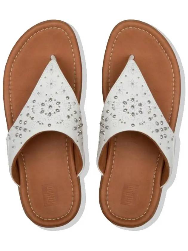 Mylar Flower Stud Toe Post White Leather Women - FITFLOP - BALAAN 2