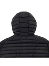 Room Woven Chamber Recycled Nylon Down Padding Hooded Jacket Black - STONE ISLAND - BALAAN 9