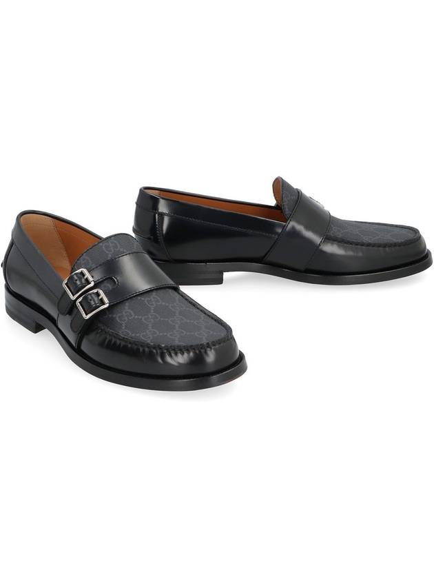 GG Buckle Leather Loafers Black - GUCCI - BALAAN 4