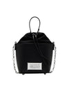 5AC Number Logo Texture Leather Bucket Bag Black - MAISON MARGIELA - BALAAN 2