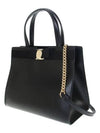 Vara Bow Top Handle Tote Bag Black - SALVATORE FERRAGAMO - BALAAN 3