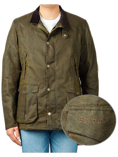 Men's Reward Wax Jacket Olive - BARBOUR - BALAAN 2