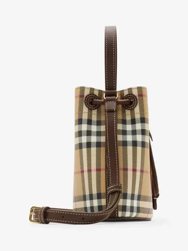 Check Mini Bucket Bag Archive Beige - BURBERRY - BALAAN 3