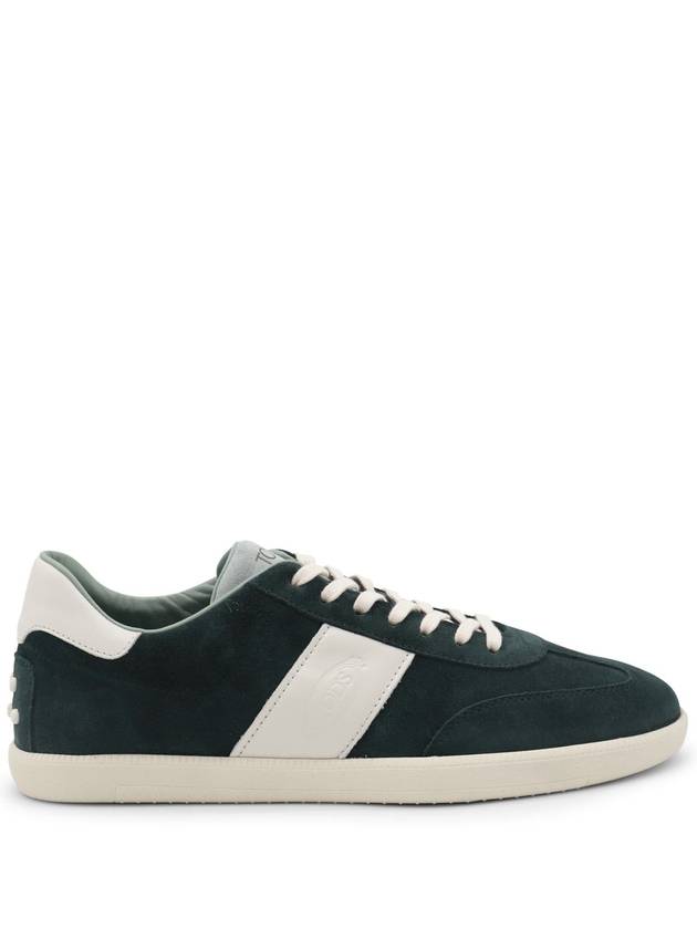 Logo Suede Low Top Sneakers Green - TOD'S - BALAAN 2