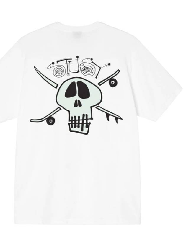 Surf Skate Skull T Shirt White 1904746 Surf Skate Skull T Shirt White - STUSSY - BALAAN 1