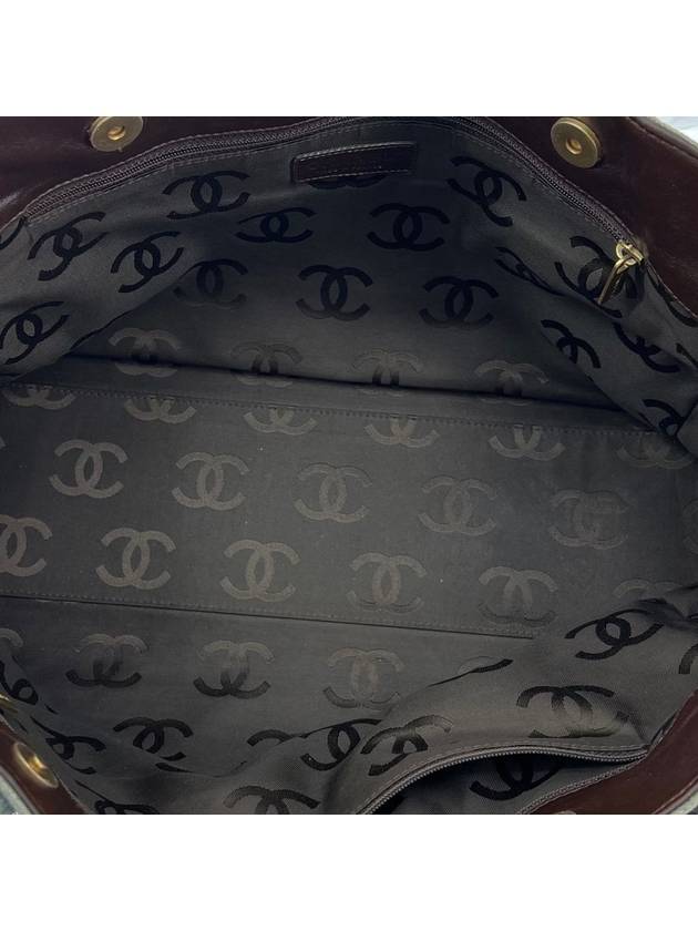 Raffia fabric gold tote bag - CHANEL - BALAAN 7