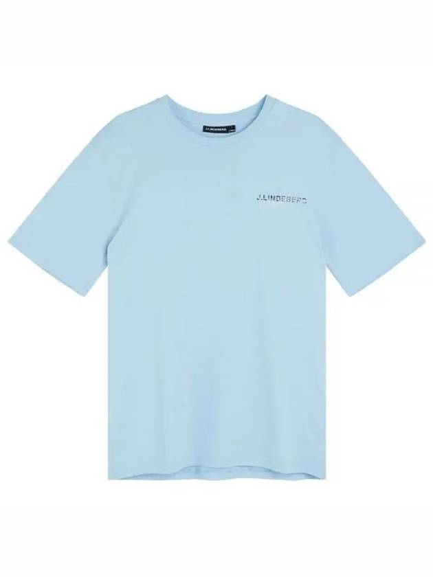 Dale Seasonal Print Short Sleeve T-Shirt Light Blue - J.LINDEBERG - BALAAN 1