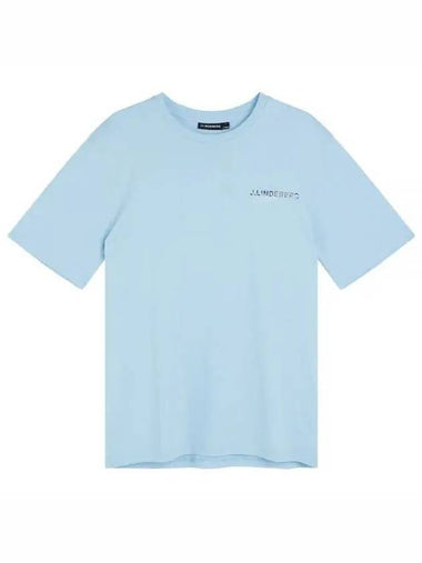 Dale Seasonal Print Short Sleeve T-Shirt Light Blue - J.LINDEBERG - BALAAN 1