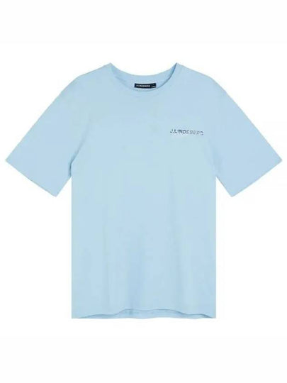 Dale Seasonal Print Short Sleeve T-Shirt Light Blue - J.LINDEBERG - BALAAN 2