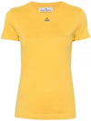 Embroided ORB Peru Short Sleeve T-Shirt Yellow - VIVIENNE WESTWOOD - BALAAN 2