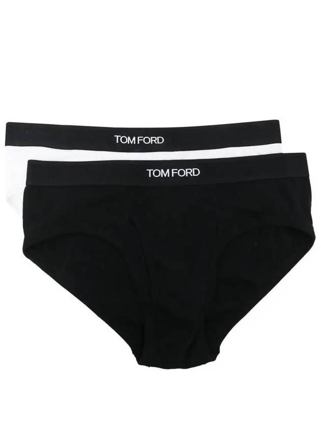 Men's Cotton Logo Waistband Briefs 2 Pack - TOM FORD - BALAAN 2