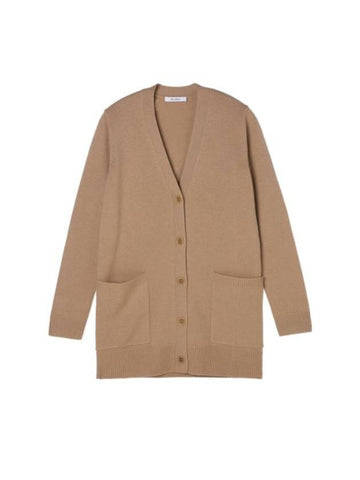 Villar Wool Cashmere Cardigan Camel - MAX MARA - BALAAN 1