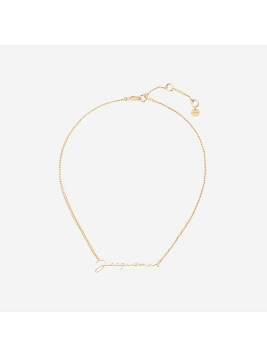 La Chain Signature Logo Chain Necklace Gold - JACQUEMUS - BALAAN 1