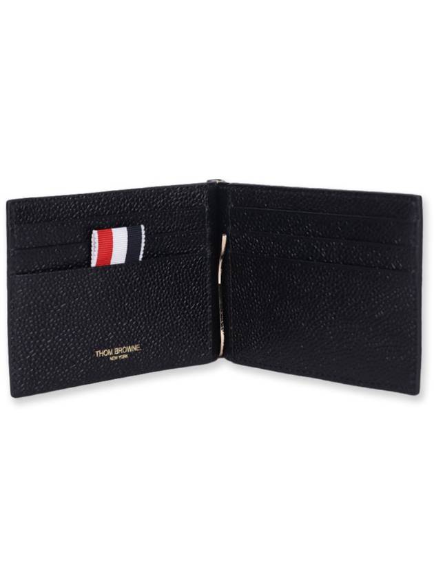 Men's Three Stripes Tab Classic Money Clip Card Wallet Black - THOM BROWNE - BALAAN 2