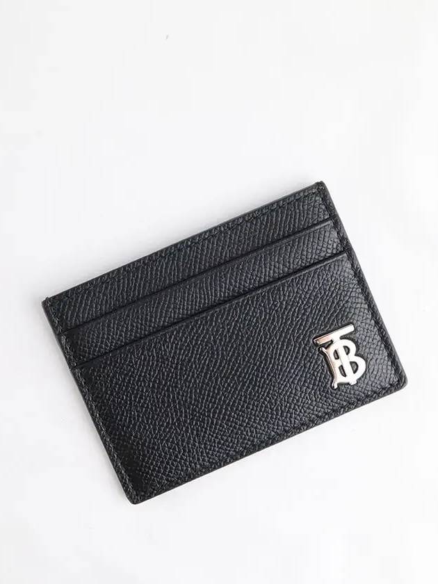 TB Logo Leather Card Wallet Black - BURBERRY - BALAAN 4