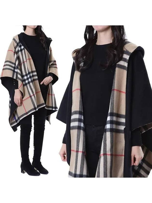 Cashmere Hooded Cape 8079201 - BURBERRY - BALAAN 2