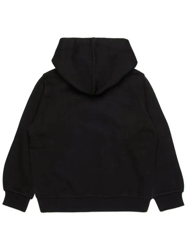 Kids Logo Embroidered Hoodie Black J02014 KYAX3 K900 - DIESEL - BALAAN 3