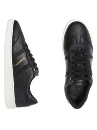 Logo Leather Low Top Sneakers Black - SALVATORE FERRAGAMO - BALAAN 2