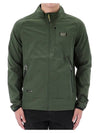 Logo Patch Zip-Up Jacket Green - EMPORIO ARMANI - BALAAN 1