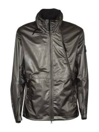 Metallic Nylon Zipper Bomber Jacket Dark Grey - STONE ISLAND - BALAAN 2