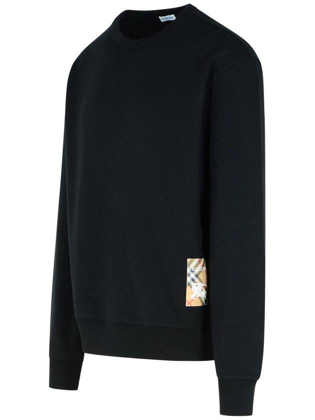 Burberry Black Cotton Sweatshirt - BURBERRY - BALAAN 2