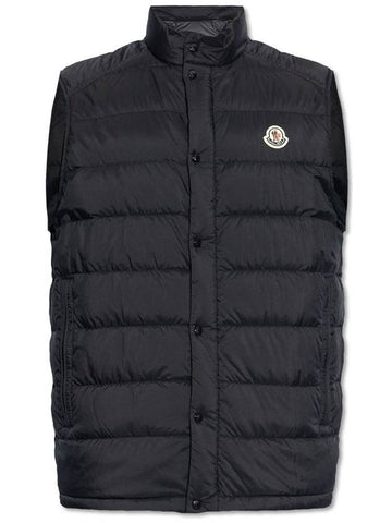 Logo Down Vest Navy - MONCLER - BALAAN 1