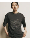 Artwork animal embroidery short sleeve t shirt charcoal - FFEFF STUDIO - BALAAN 4