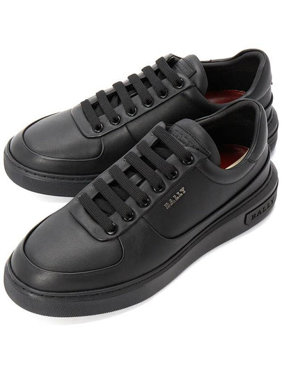 Manny Leather Low Top Sneakers Black - BALLY - BALAAN 2