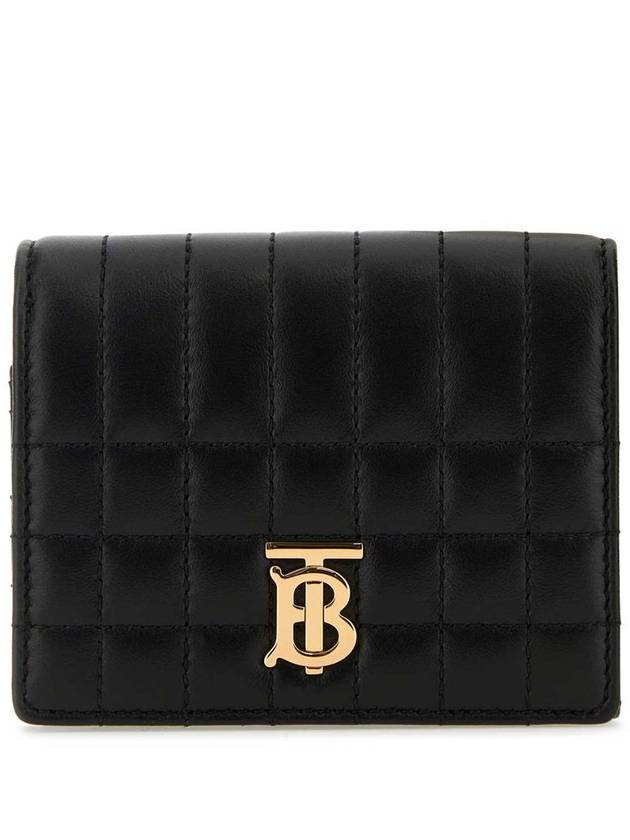 Lola Small Quilted Leather Folding Wallet Black Light Gold - BURBERRY - BALAAN 2