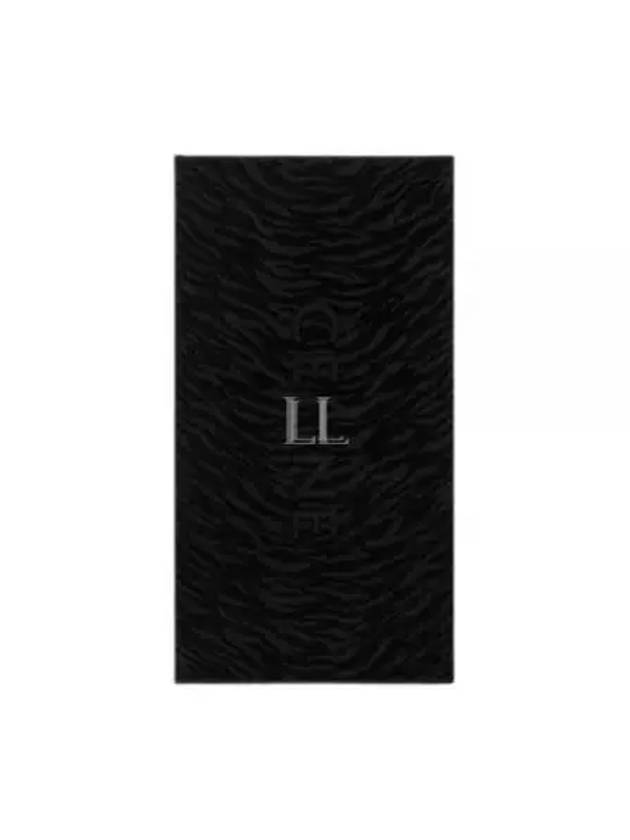 Logo Tiger Print Cotton Jacquard Beach Towel Black - CELINE - BALAAN 2