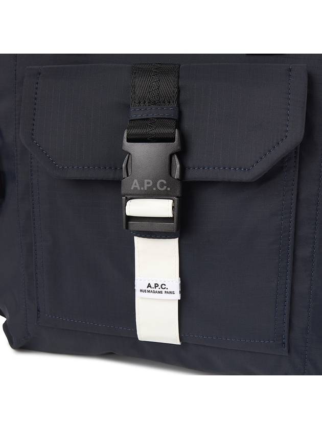 Buckle Detail Zip-Up Tote Bag Navy - A.P.C. - BALAAN 8