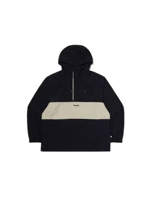 KODAK Apparel color block logo hooded anorak jacket BLACK - KODO - BALAAN 1