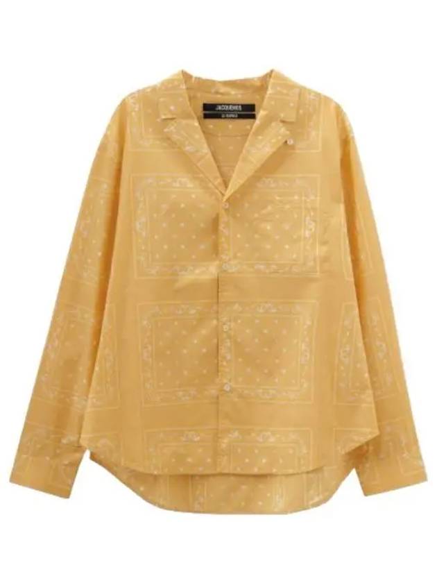 Jacquemus La Chemise Louise Shirt Yellow Paisley - JACQUEMUS - BALAAN 1