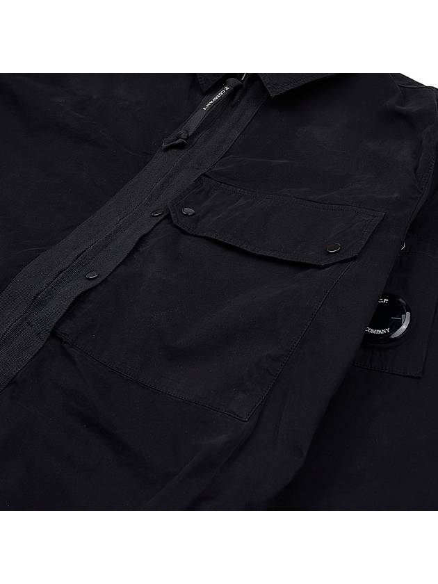 Men's Lens Wappen One Pocket Zip Up Jacket Black - CP COMPANY - BALAAN 10