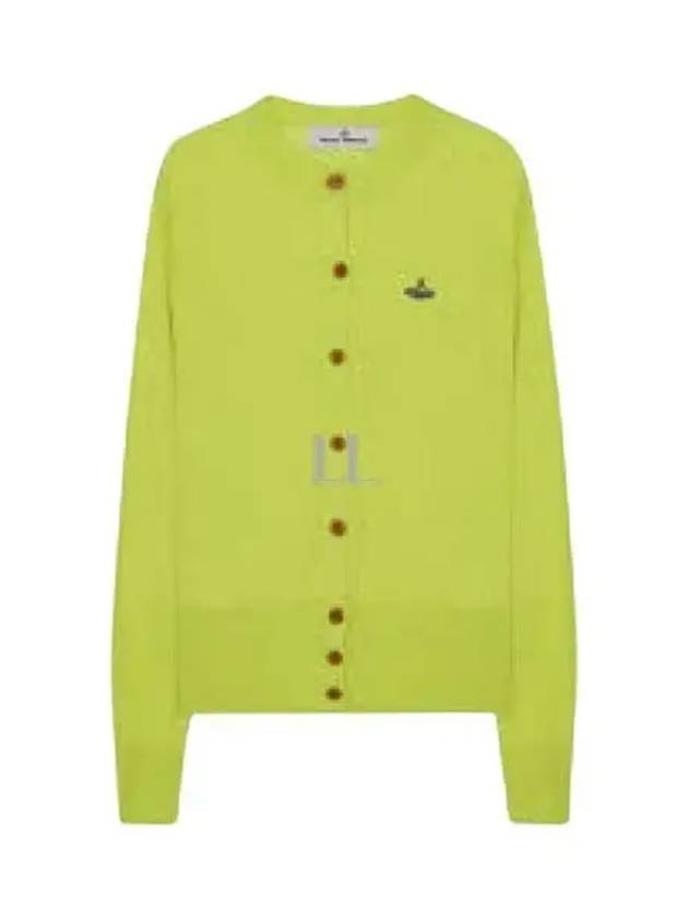 Women's ORB Embroidered Logo Cardigan Yellow - VIVIENNE WESTWOOD - BALAAN 2