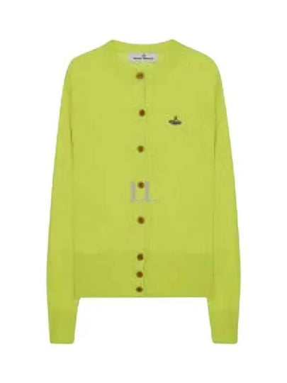 Women's ORB Embroidered Logo Cardigan Yellow - VIVIENNE WESTWOOD - BALAAN 2