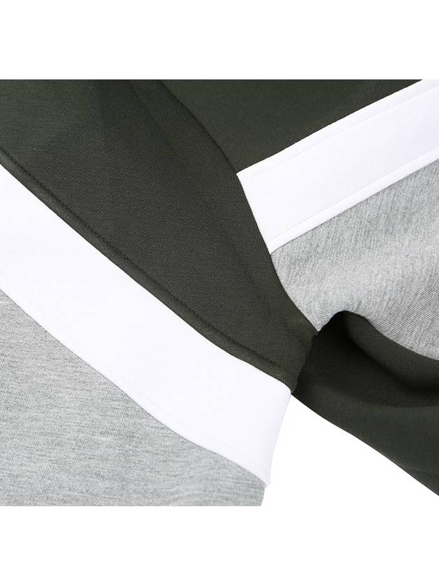 Geometric Neoprene Sweatshirt Khaki Grey - NEIL BARRETT - BALAAN 7