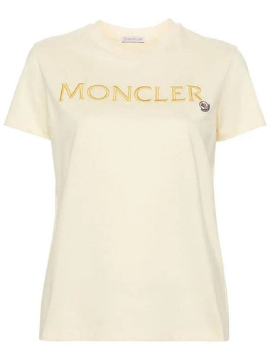 Embossed Logo Women s Cotton Short Sleeve T Shirt 8C00006 829HP - MONCLER - BALAAN 1