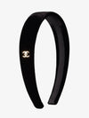 CC Logo Velvet Hairband Black - CHANEL - BALAAN 2