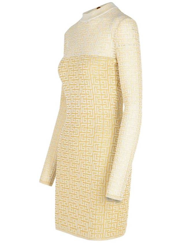 Balmain Beige Viscose Blend Dress - BALMAIN - BALAAN 2