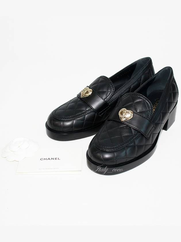 Gold Lettering Moccasin Loafers Black G45123 B14026 94305 - CHANEL - BALAAN 10