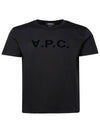 VPC Logo Organic Cotton Short Sleeve T-Shirt Black - A.P.C. - BALAAN 3