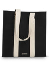 Le Cabas Cuedra Cotton Tote Bag Black - JACQUEMUS - BALAAN 3