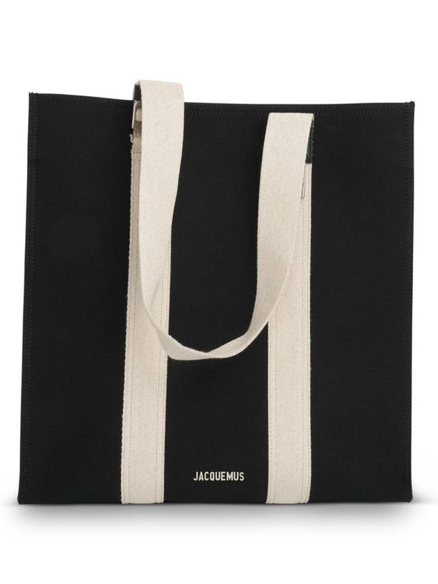 Le Cabas Cuedra Cotton Tote Bag Black - JACQUEMUS - BALAAN 3