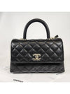 Coco Handle Caviar Gold Small Tote Bag Black - CHANEL - BALAAN 3