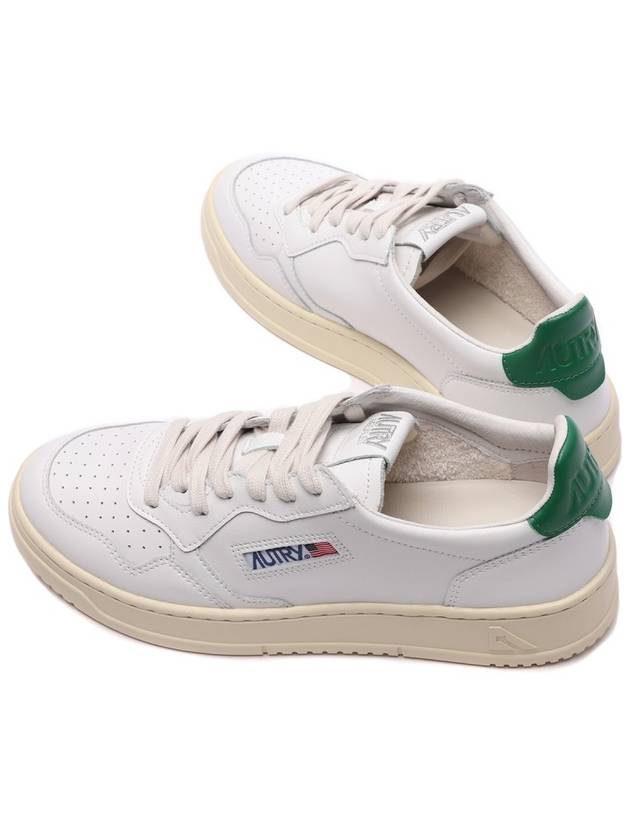 Medalist Green Tab Leather Low Top Sneakers White - AUTRY - BALAAN 7