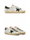 Men's Shearling Superstar Low Top Sneakers White Black Tab - GOLDEN GOOSE - BALAAN 5