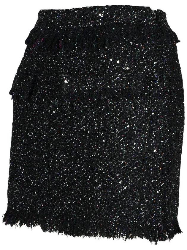 Msgm Black Wool Blend Skirt - MSGM - BALAAN 2