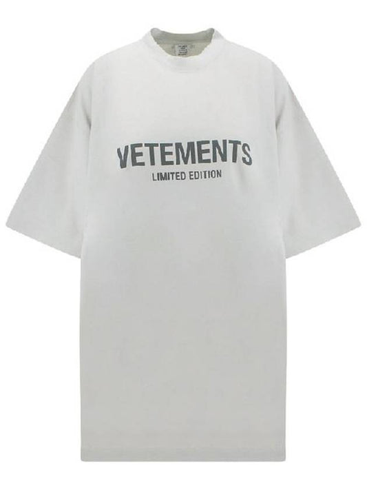 Logo Cotton Short Sleeve T-Shirt White - VETEMENTS - BALAAN 1