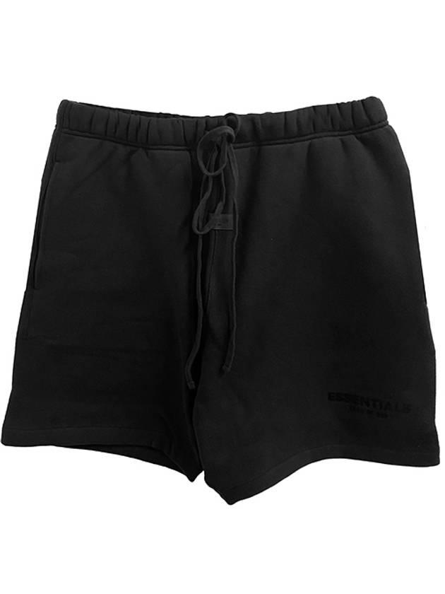 Essential Black Brushed Sweat Shorts 160SU224100F - FEAR OF GOD - BALAAN 2